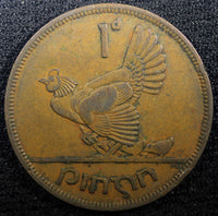 Ireland Republic Bronze 1949 1 Penny Hen with chicks KM# 11 (23 083)