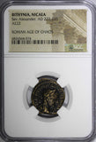 Bithynia, Nicaea Severus Alexander AD 222-235 AE22 / Three signa NGC (074)