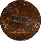 German BRUNSWICK-WOLFENBÜTTEL 1824 2 Pfennige NGC MS63 RB TOP GRADE KM1108(129)