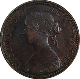 GREAT BRITAIN Victoria 1860 1/2 Penny Obverse Brockage Beaded Border KM# 748 (2)