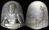 BELGIUM Silver Plated Bronze Plaque 1930 Exhibition of Liege Sport 129.47 g.