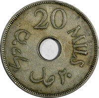 Palestine British Mandate Copper-Nickel 1935 20 Mils Mintage-575,000 KM# 5 (890)