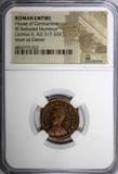 ROMAN Licinius II as CAESAR AD 317-324 BI NUMMUS /JUPITER w Victory EAGLE NGC(2)