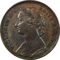 Great Britain Victoria Bronze 1892 Farthing XF KM# 753 (20 526)