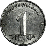 Germany-Democratic Republic Aluminum 1949 A 1 Pfennig XF KM# 1 (19 215)
