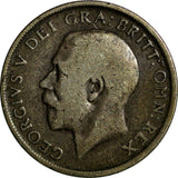 Great Britain George V (1910-1936) Silver 1916 1 Shilling KM#816 (14 550)