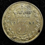 Great Britain Victoria Silver 1898 3 Pence KM# 777 (24 163)