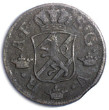 Sweden Adolf Frederick Copper 1763 2 Ore, S.M.Low Mintage-401,000 KM# 461 (4561)
