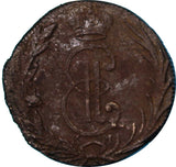 RUSSIAN-SIBERIAN  COPPER  1767 KM DENGA BITKIN-1171-RARE EARLY DATE