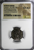 Roman Empire Nicomedia Licinius I. 308-324 AD BI Redused Nummus NGC Ch AU (065)
