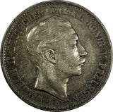 German States PRUSSIA Wilhelm II Silver 1896 A 2 Mark Toned KM# 522 (46)