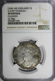 ENGLAND,Charles I (1641-43) Silver 1 Shilling Tower NGC XF Details S-2799 (054)