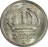 Sweden Gustaf V (1907-1950) Silver 1950 10 Öre UNC KM# 813 (22 060)