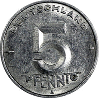 Germany - Democratic Republic (DDR) 1952 A 5 Pfennig KM# 6 (19 858)