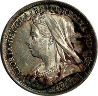 Great Britain Victoria Silver 1899 3 Pence Nice Toned S-3942; KM# 777 (13 898)