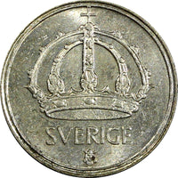 Sweden Gustaf V (1907-1950) Silver 1943 G 10 Öre UNC KM# 813 (22 066)