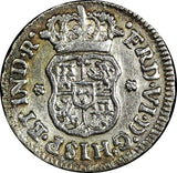 Mexico SPANISH COLONY Ferdinand VI Silver 1753 Mo M 1/2 Real KM# 67.1 (033)