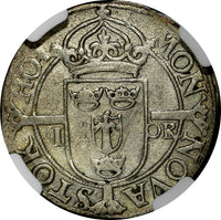 SWEDEN John III (1568-1592) Silver 1575 1 Ore NGC AU Details MB#153.1 (024)