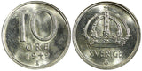 Sweden Gustaf V (1907-1950) Silver 1949 10 Öre GEM BU KM# 813 (22 062)