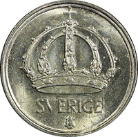 Sweden Gustaf V (1907-1950) Silver 1942 G 10 Öre UNC KM# 813 (22 071)