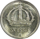 Sweden Gustaf V (1907-1950) Silver 1942 G 10 Öre UNC KM# 813 (22 071)