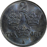 Sweden Gustaf V Iron 1948 2 Öre Choice Unc KM# 811 (852)