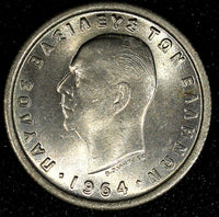 Greece Paul I Copper-Nickel 1964 50 Lepta UNC Toned KM# 80 (24 051)