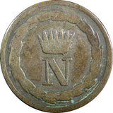Italian States KINGDOM OF NAPOLEON Billon 1810 M 10 Centesimi C# 4 (23 495)
