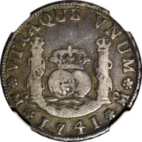 Mexico SPANISH Philip V Silver 1741 Mo MF 2 Reales NGC VF25 SCARCE KM# 84 (042)