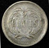 GUATEMALA Silver 1873 P  2 Reales 24mm Paz Duran KM# 149 (22 735)