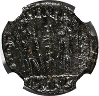 Roman Empire CONSTANS AD 337-350 AE NUMMUS (FOLLIS) /Two soldiers NGC Ch AU (36)