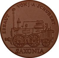 GERMANY Porcelain Medal 1989.150 YEARS DRESDEN - LEIPZIG TRAIN RAILWAY (18 256)