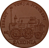 GERMANY Porcelain Medal 1989.150 YEARS DRESDEN - LEIPZIG TRAIN RAILWAY (18 256)