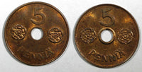 FINLAND 1941 5 Pennia RED GEM BU WWII  RANDOM PICK (1 Coin) KM#64.1 (24 179)