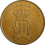 Sweden Oscar II Bronze 1906 2 Öre 2 Years Type GEM BU COIN KM# 769 (21 944)