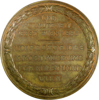 AUSTRIA  Bronze Medal 1885 by Stefan Schwartz Death Rudolph von Eitelberger (57)