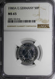German-Democratic Republic DDR 1980 A 50 Pfennig NGC MS65 TOP GRADED KM#12.2(16)