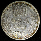 TUNISIA  Silver 1353 (1935) 20 Francs XF KM# 263 (22 952)