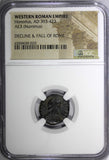 WESTERN ROMAN Honorius AD 393-423 AE3 Nummus /Rev. Crowned by Victory  NGC (020)