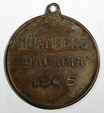 Germany Bronze 1945 Medal WWII Nurnberg Village Landscape 27mm (18 341)