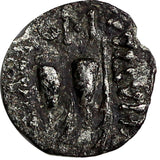 BAKTRIA, Eukratides I Megas.Circa 171-135 BC. AR Obol (10mm, 0.55 g, ). (15 264)