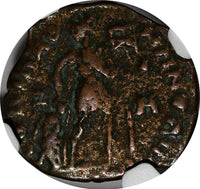 WESTERN ROMAN  Gratian 367-383 Nummus AE3 Rev-Emperor dragging captive NGC (220)