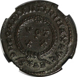 Roman Empire Constantine I AD 307-337 AE3 BI Nummus Silvered NGC Ch AU (040)