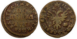 Russia PETER I Copper 1713 Polushka 2,05 g. Ilyn1;GM-77,29;D-2;B-5,SCARCE KM#114