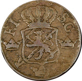 Sweden Fredrik I Copper 1745 2 Ore, S.M.Silvermynt Mintage-141,900 KM# 437(371)