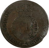 Angola Maria II 1789 1/2 Macuta C/M 1/4 Macuta KM# 49.3 Ex.W Schuster (17 578)