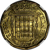 Great Britain Elizabeth II Nickel-Brass 1967 3 Pence NGC MS65 KM# 900 (009)