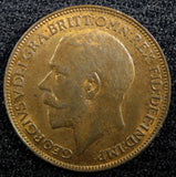 Great Britain George V Bronze 1921 Farthing aUNC KM# 808.2 (23 013)