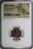 ROMAN Severus II as Caesar AD 306-307 BI Quarter Nummus /Genius Wealth NGC (023)