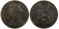 Great Britain Victoria Bronze 1861 1/2 Penny  KM# 748.2 (20 591)